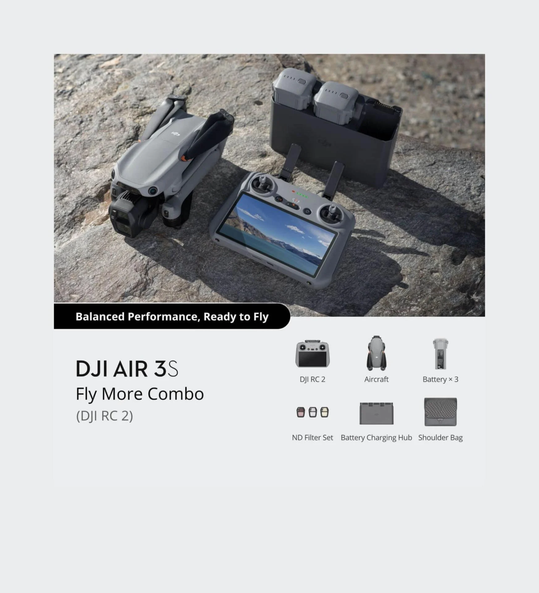 DJI AIR 3S Fly More Combo (DJI RC 2) Madagascar
